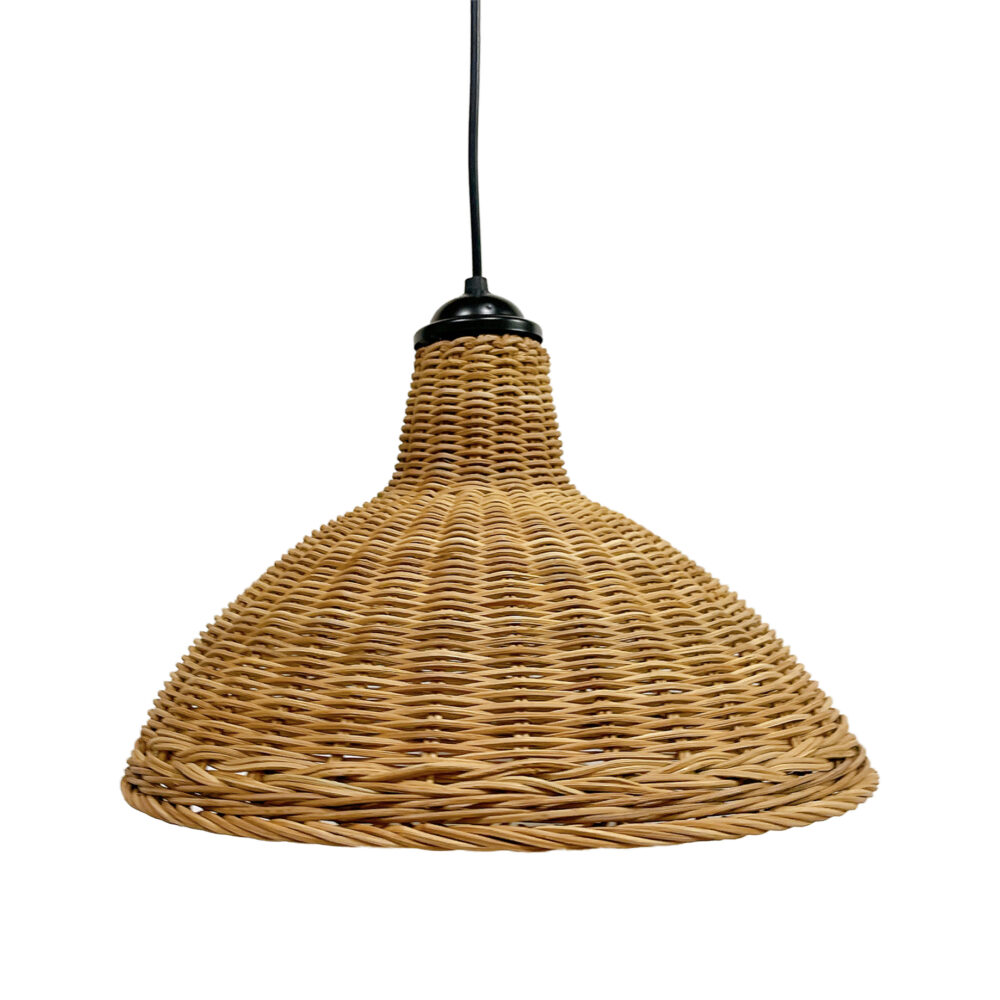 Paralume in rattan a cupola naturale diametro 26